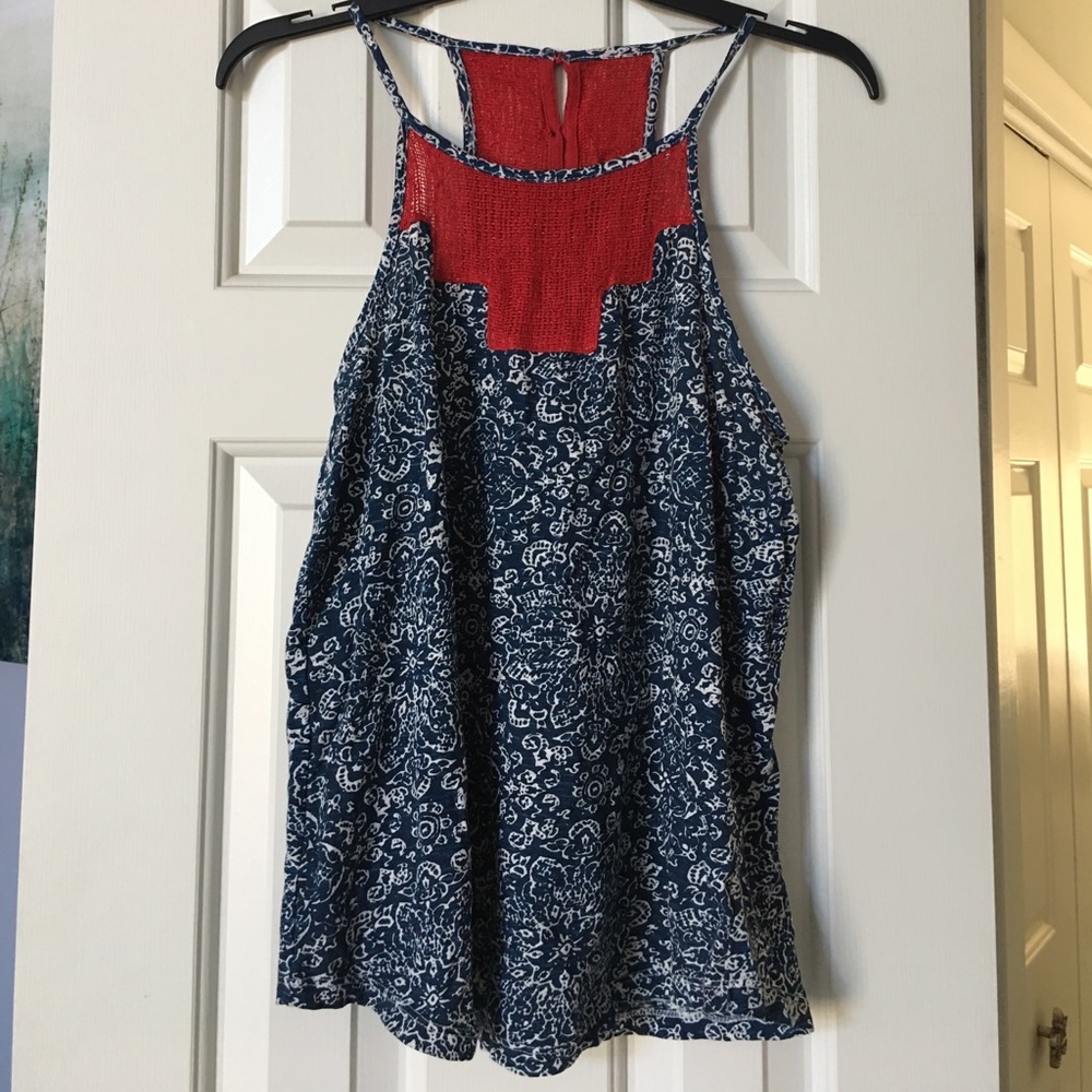 Lucky brand tank top size medium. Red and Blue M.