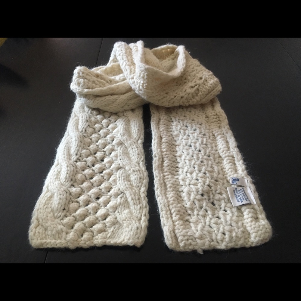 Cream Knitted Scarf
