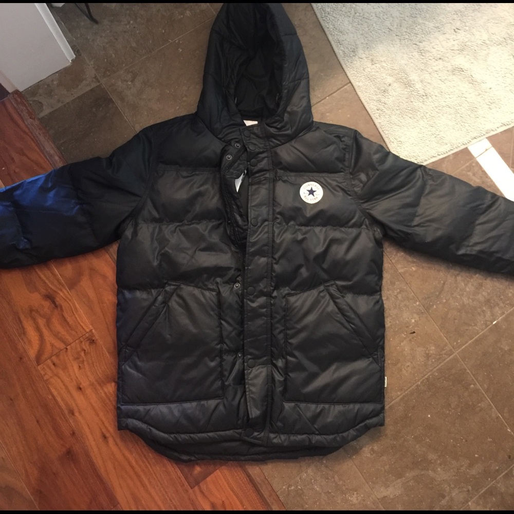 Black converse puffy jacket