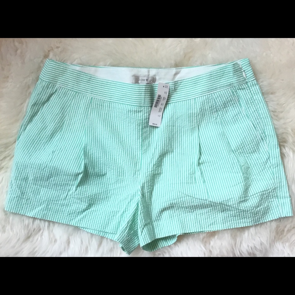 J. Crew Seersucker Striped Shorts *NWT* Size 10