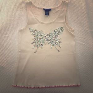 Express cream ribbed tank