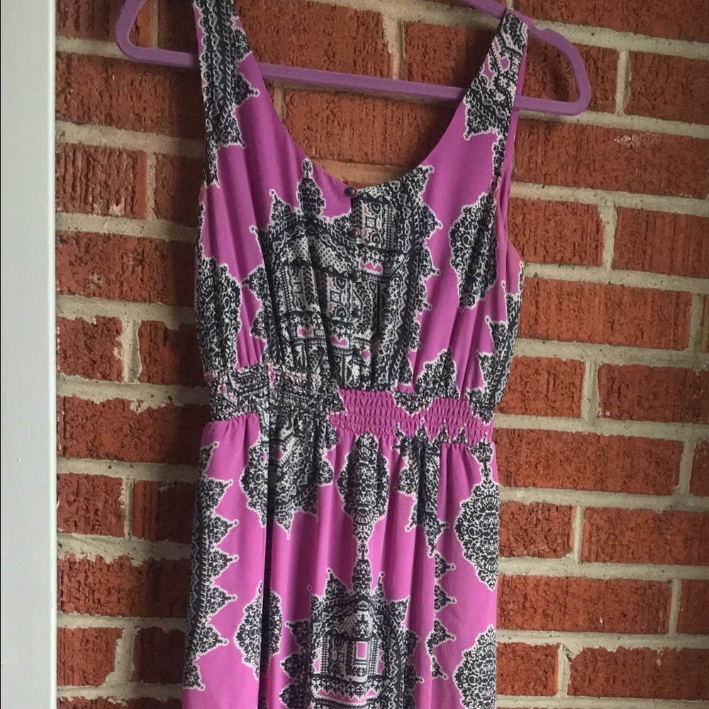 Anthropologie Maeve Purple Silk Dress