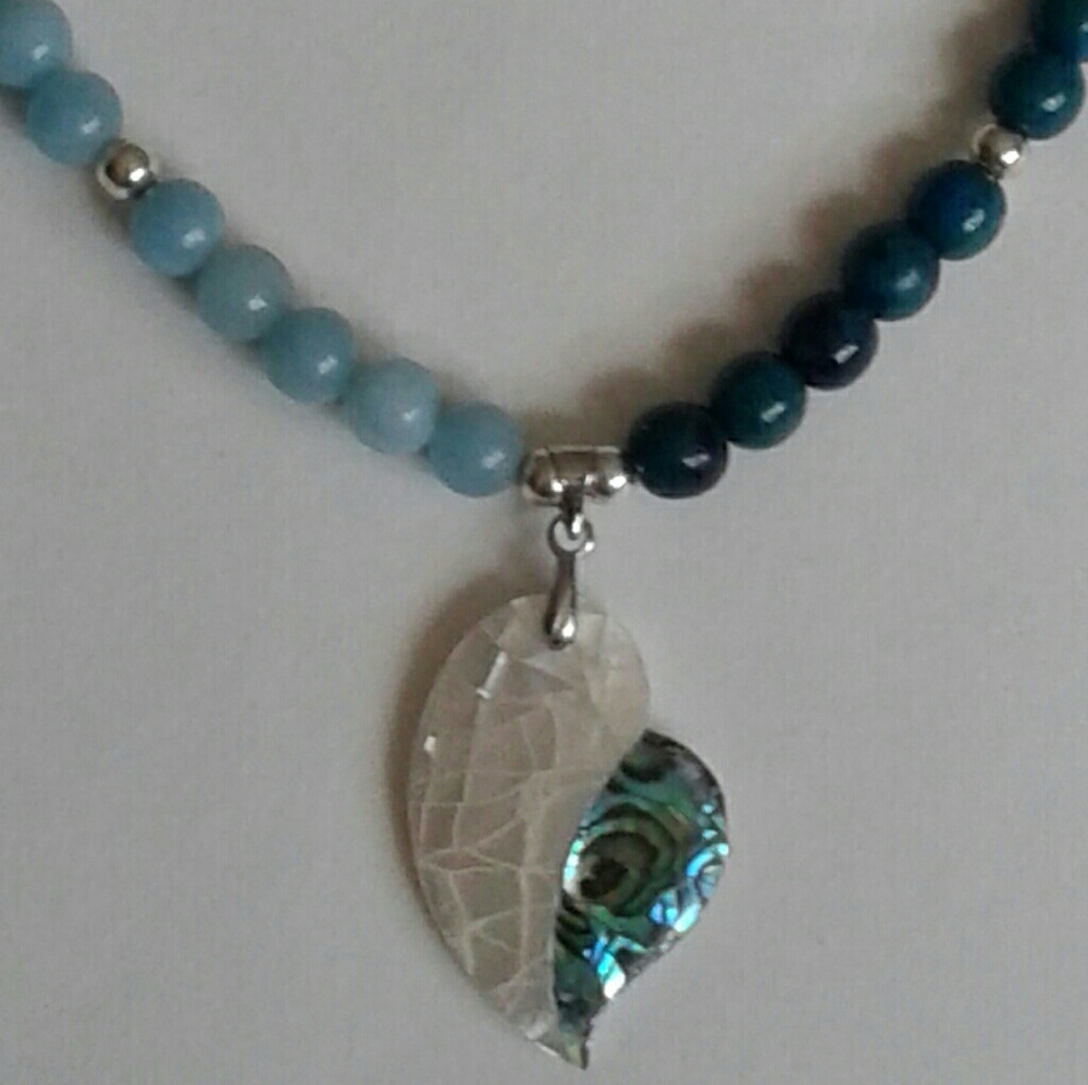 New **HC by Elle J. Designs Natural Chrysocolla Aventurine 925S 18"Nk - Picture 4 of 4