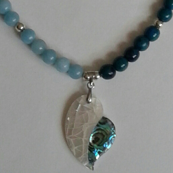 Artisan Natural Chrysocolla Aventurine 925S 18"Nk - Picture 4 of 4