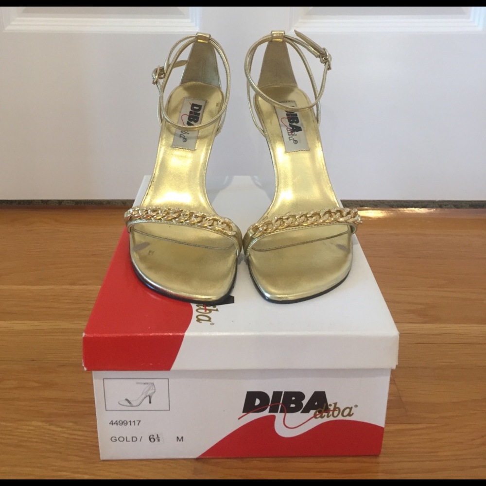 Gold Diba prom heels size 6.5