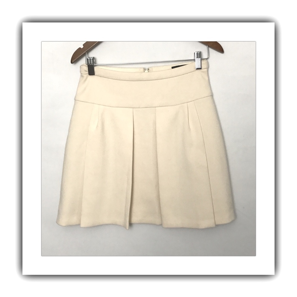 J Crew Pleated Front Miniskirt