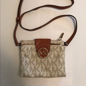 Michael Kors Fulton crossbody purse, white/vanilla