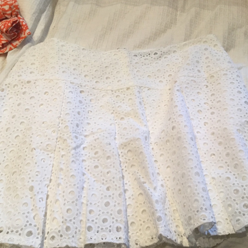 White eyelet skirt