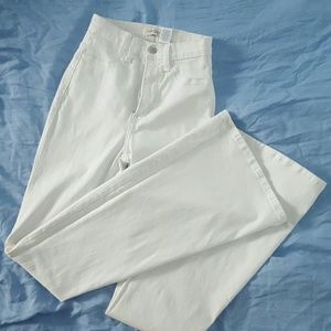 Hot white high waist bell-buttoms pants