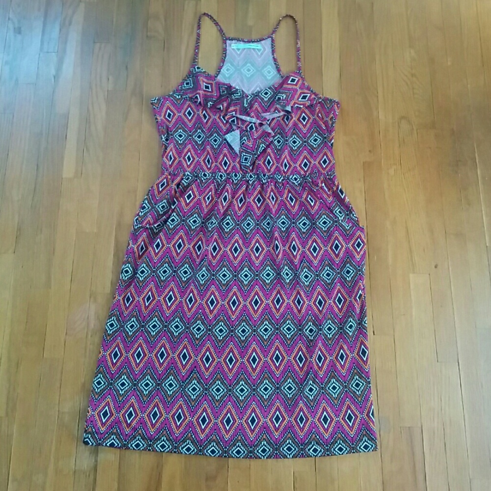 Maurices Pink & Orange Pocket Dress