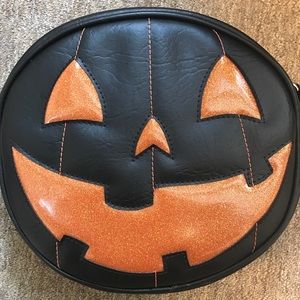 Black and orange Lovepainandstitches Pumpkin Bag