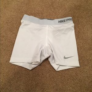 White nike pro spandex