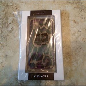 NWT Coach Ocelot Violet Multi iPhone 5 Case