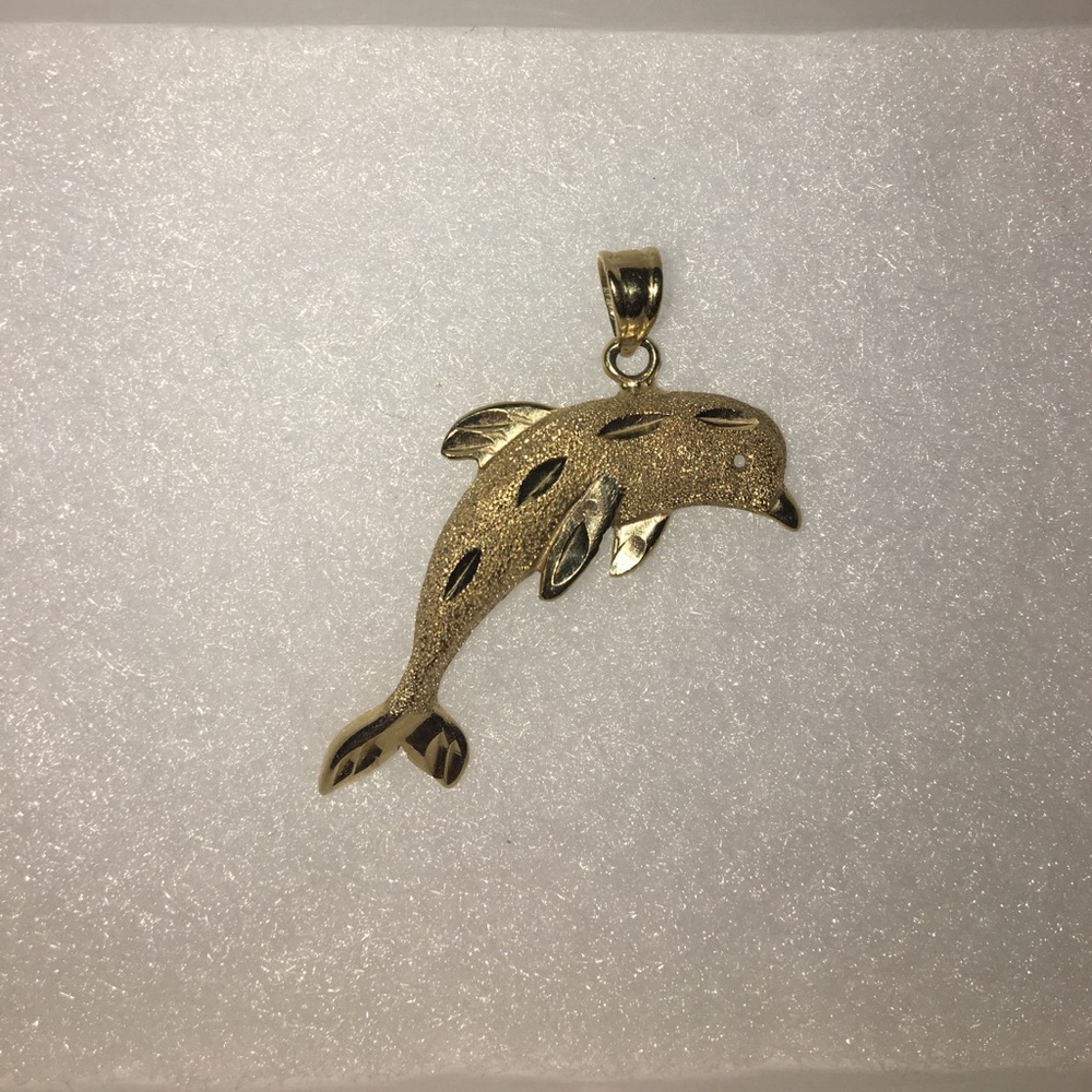 Pure Gold Dolphin Charm