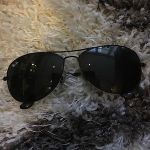 Ray-Ban small framed black on black aviators