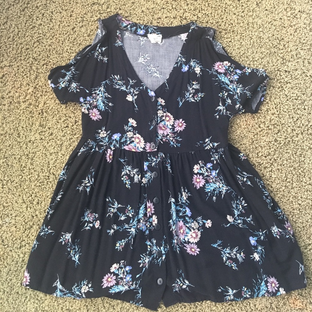 black floral urban outfitters dress