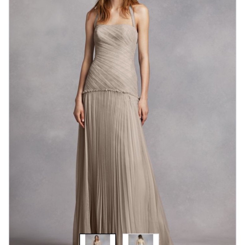 NWT. Formal dress. Stone gray.