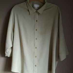CJ Banks 3X Women's Light Green Shirt