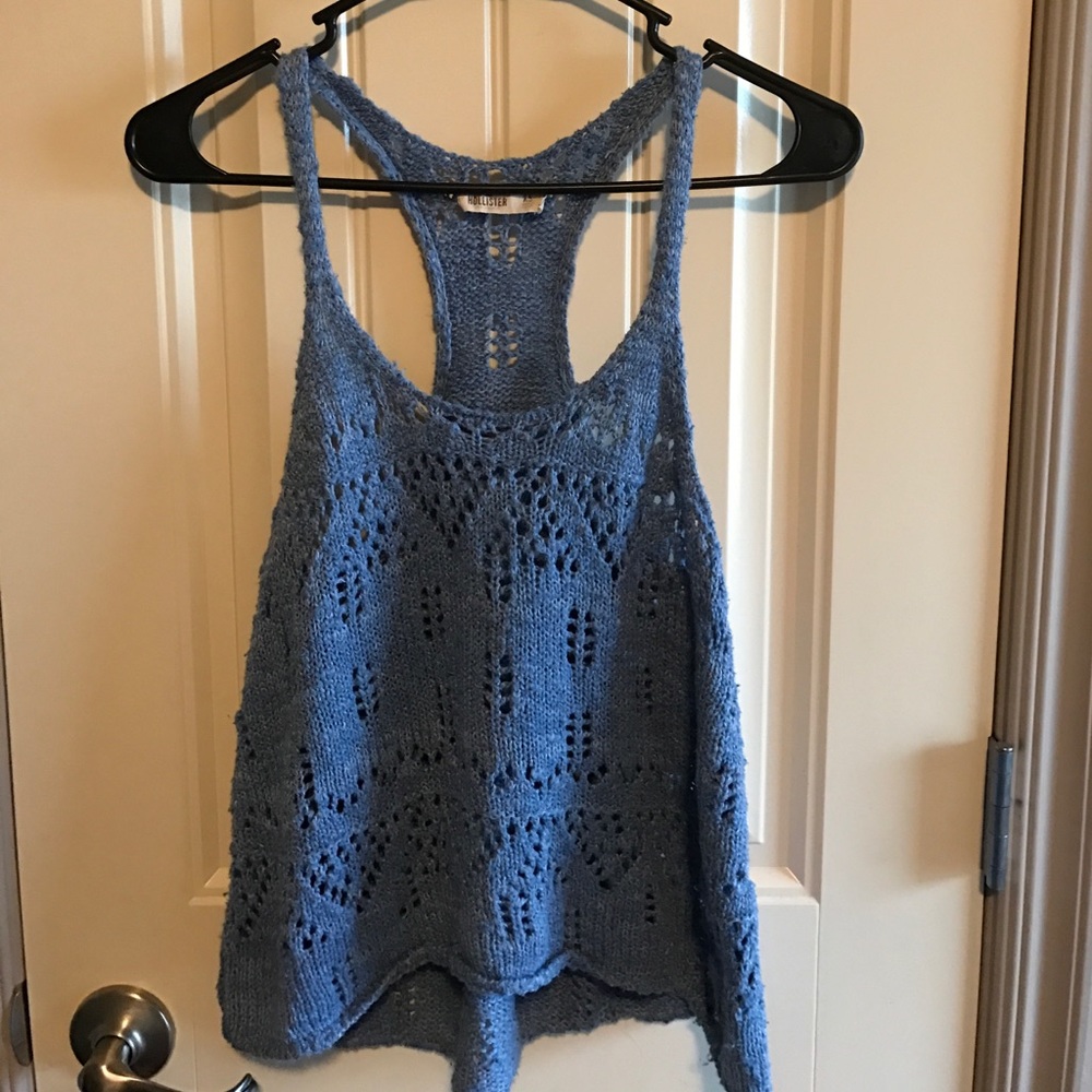Blue hollister sweater tank