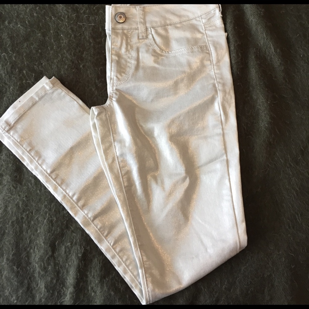 NWT- AEO metallic jegging