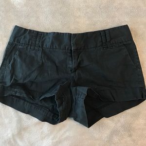 Black twill shorts