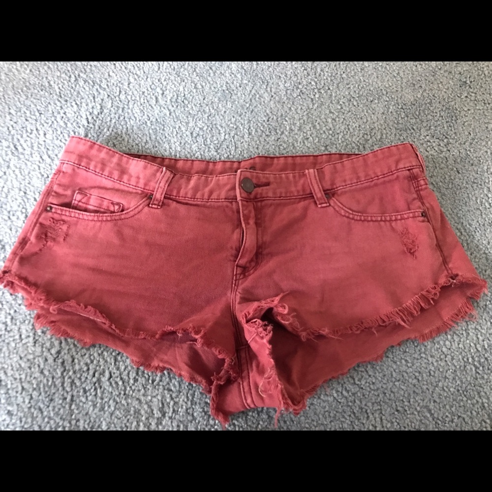Burgundy Urban Outfitters Short Shorts
