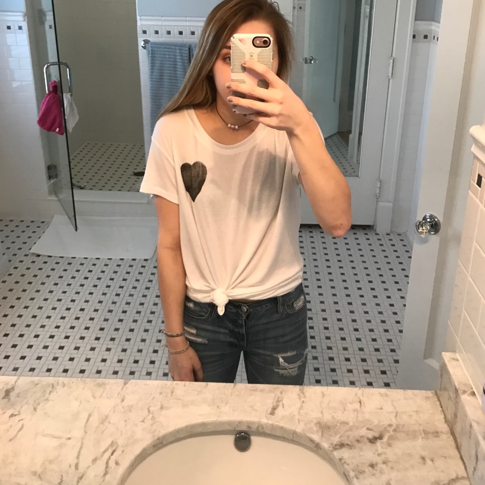 White Love Graphic Tee