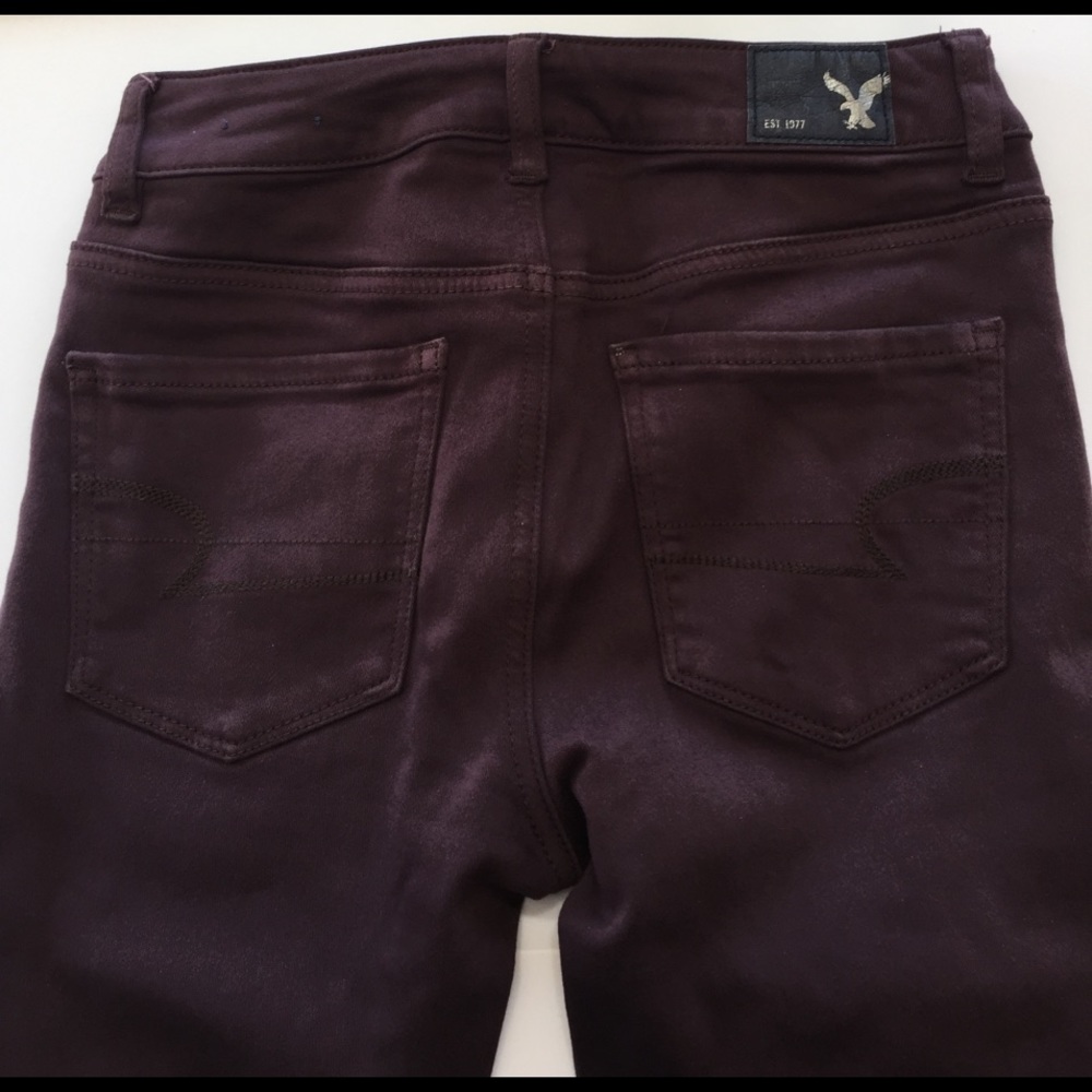 Dark purple high rise jegging- Crop