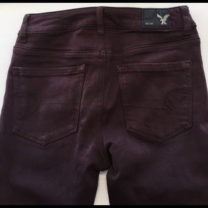 Dark purple high rise jegging- Crop