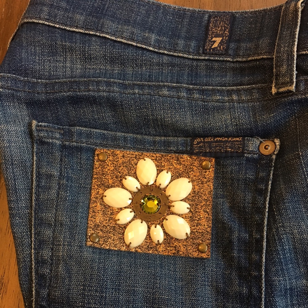 7 For All Mankind Embellished Jeans Size 27