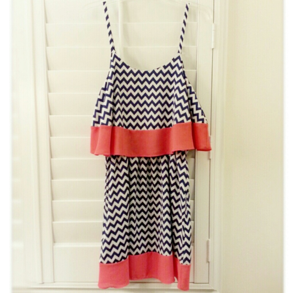 ★SALE★ Charming Charlie Chevron  Tiered Dress