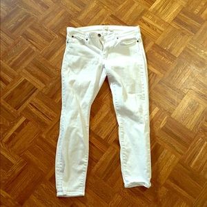 Jcrew white toothpick skinny jeans