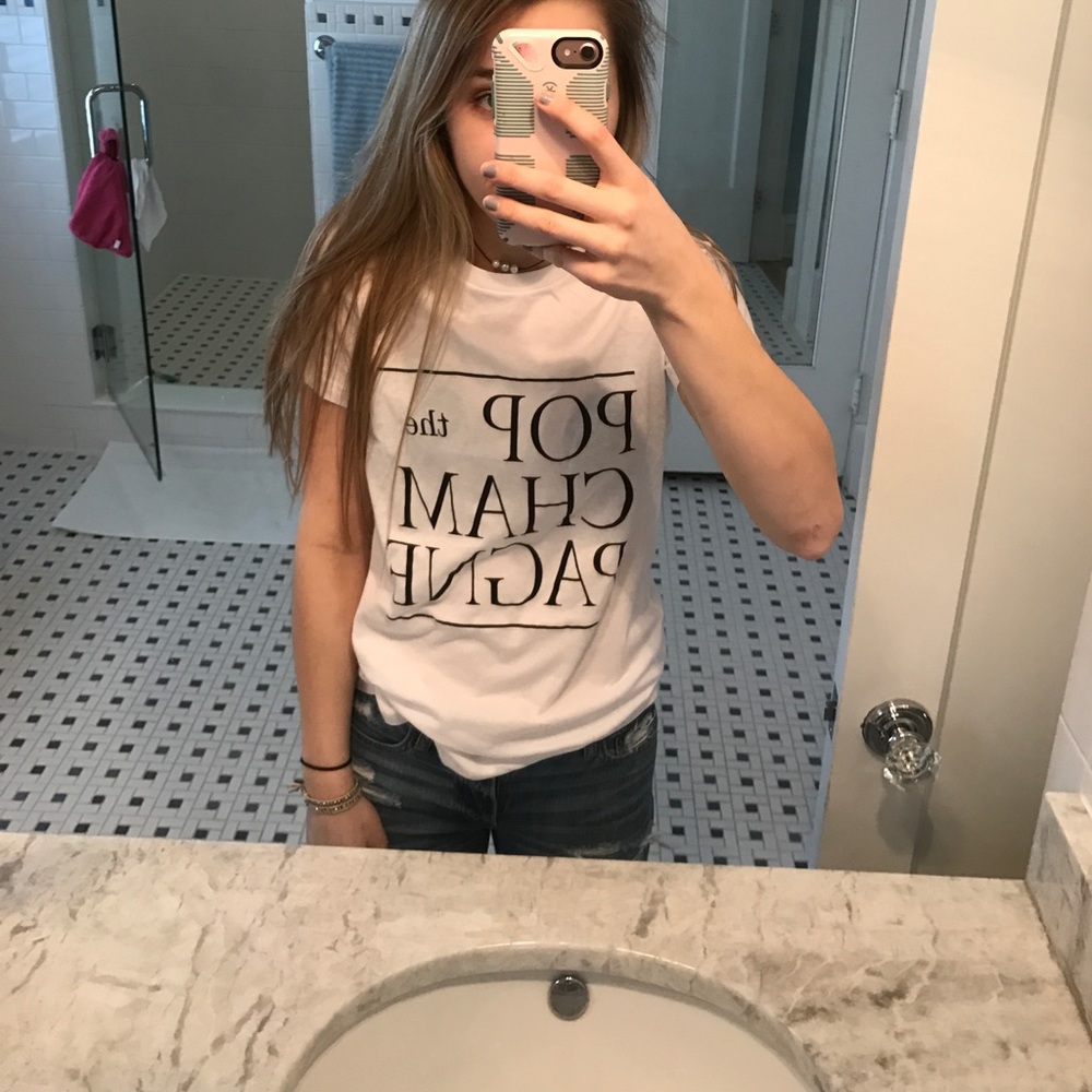 "Pop the Champagen" Graphic Tee