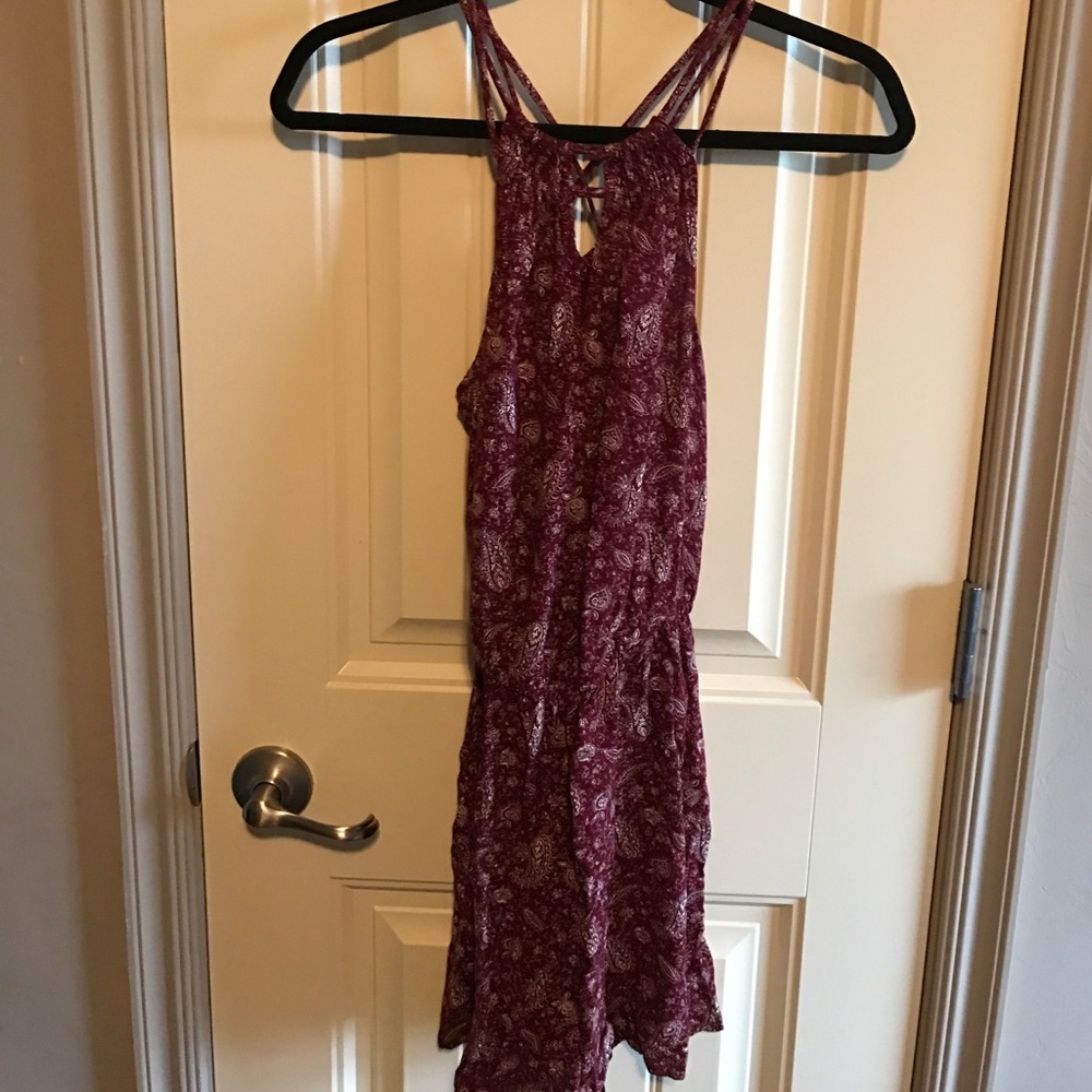 Maroon paisley dress