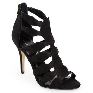 Ivanka Marjory Black Suede Gladiator Sz 9