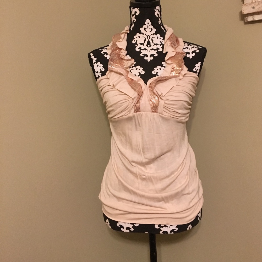 Express Sequin Halter Top - image 1