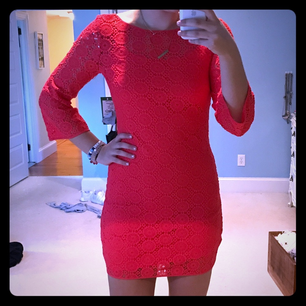 Coral Lilly Pulitzer Bodycon Dress
