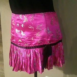 4/$16 Betsey Johnson Hot Pink Butterfly Skirt