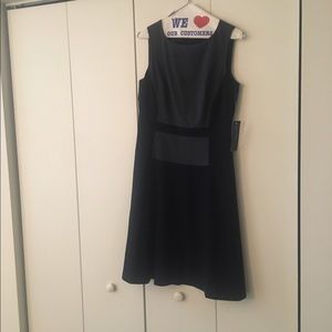 Professional dress in gray and black