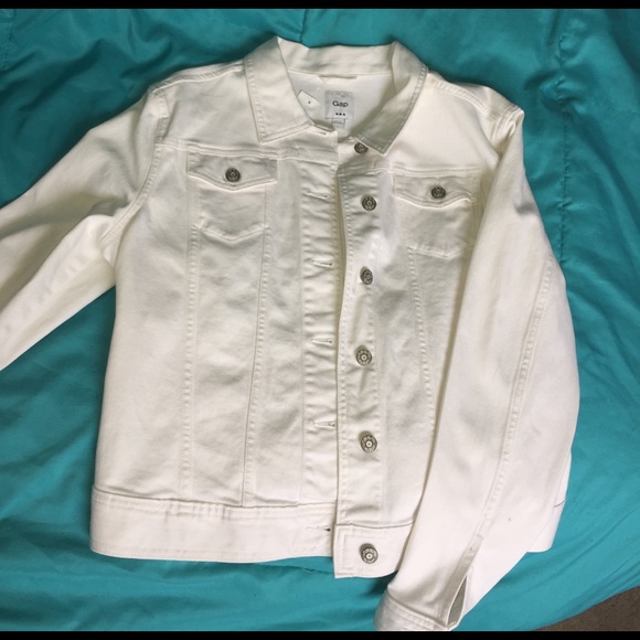 GAP Tops - White GAP Jean Jacket