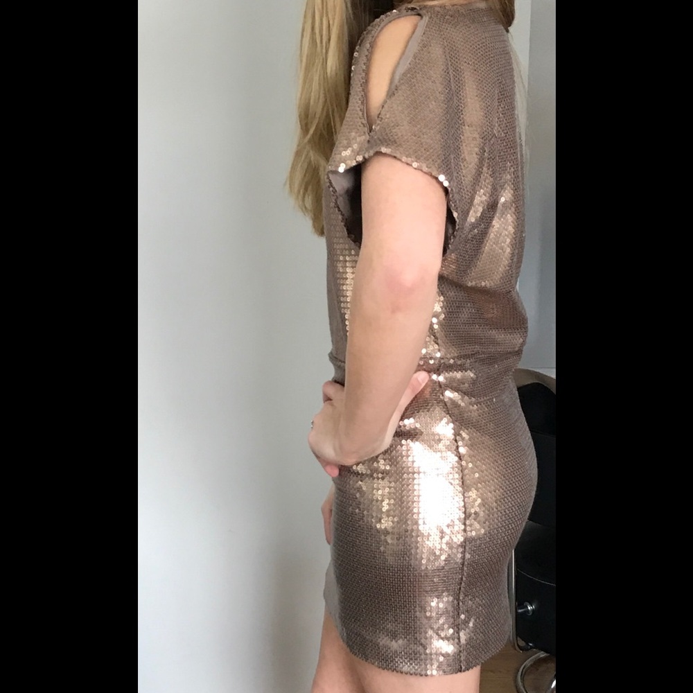 Sara Campbell sequin holiday dress