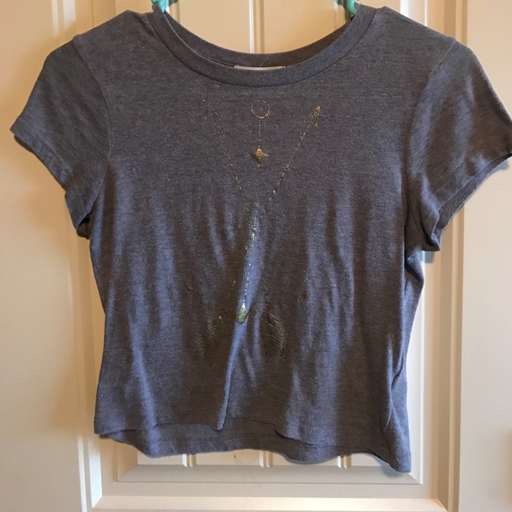Grey and gold billabong crop top