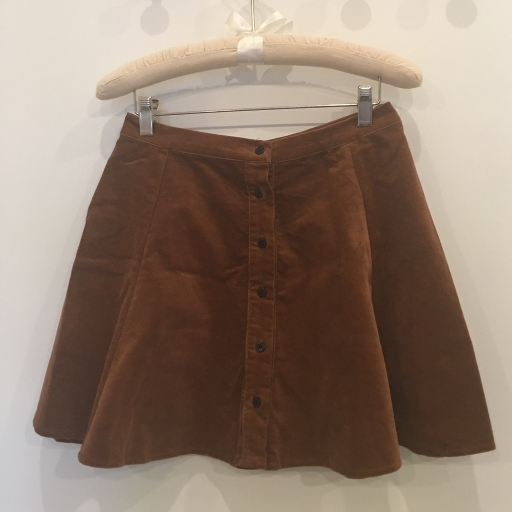Brandy Melville cute a-line brown skirt!