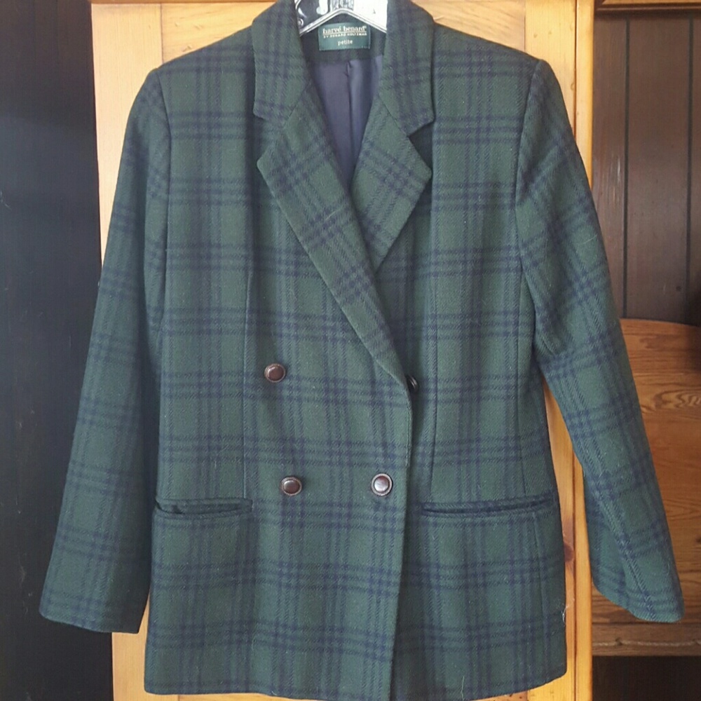 Navy / Hinter green blazer