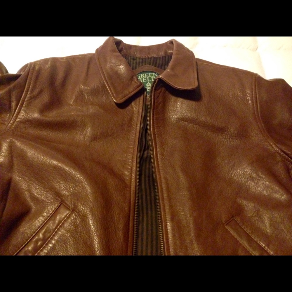 Mint condition real cow hid leather jacket!