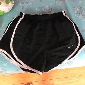 Black Nike track shorts