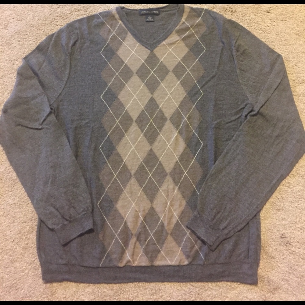 ✌️2 for $10/EUC Men's Banana Republic Brown Argyle Sweater