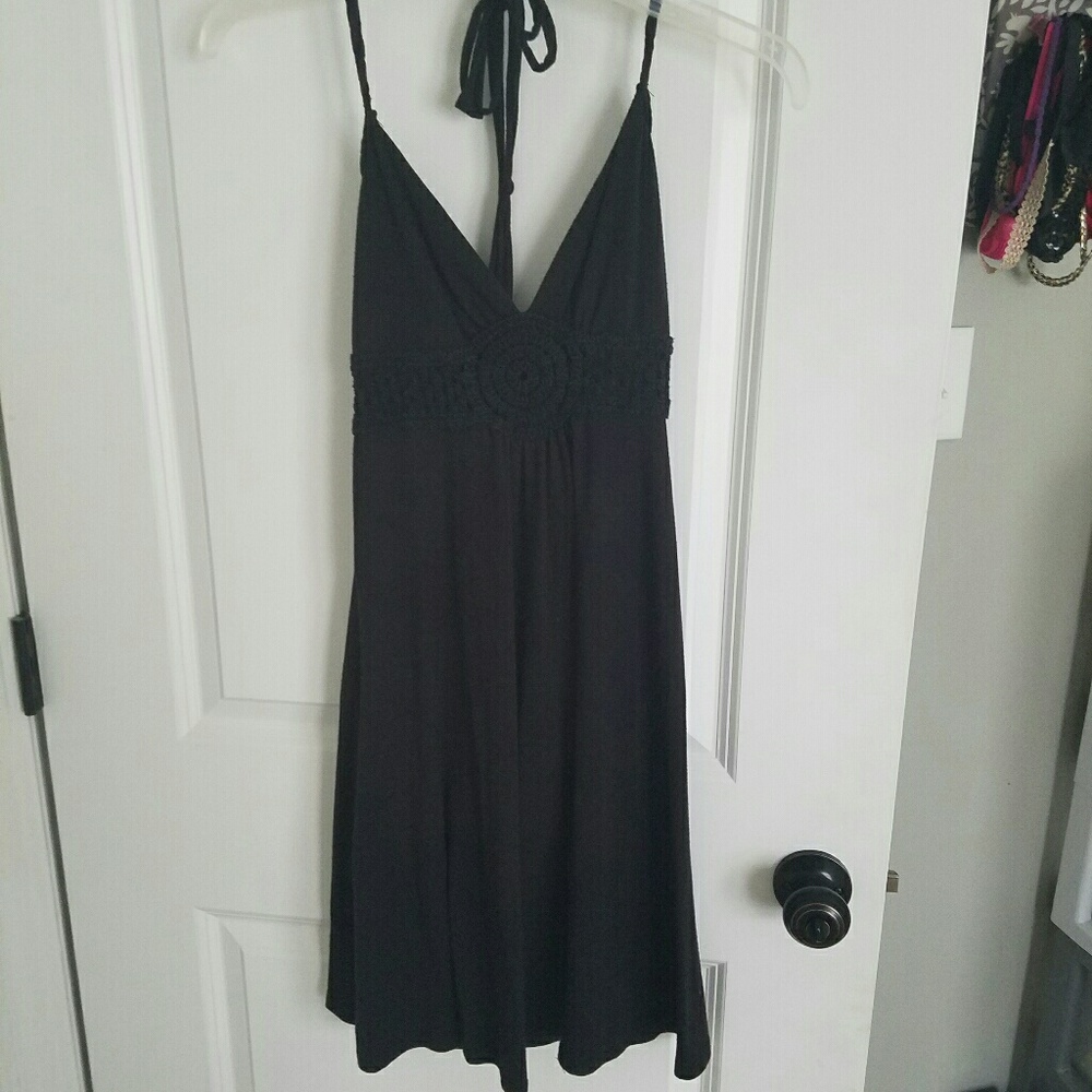 Black cotton dress