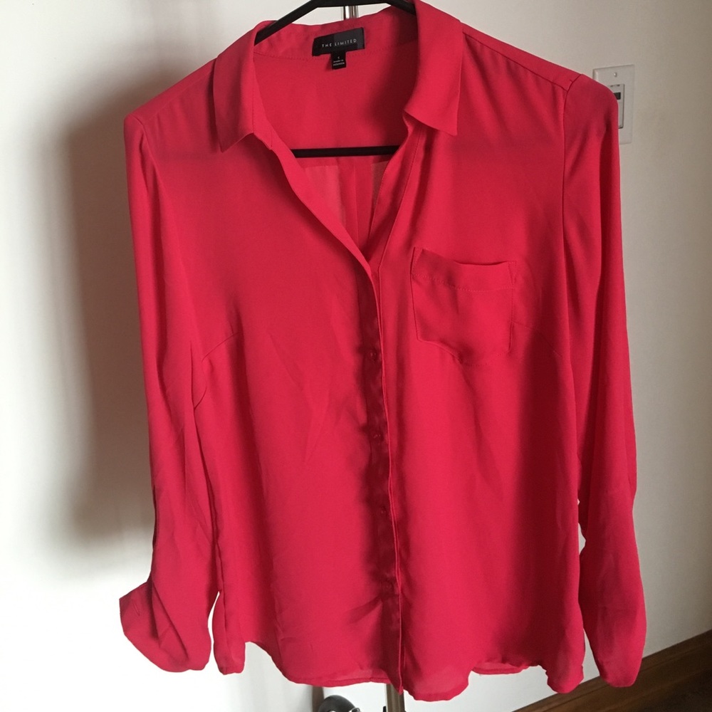The Limited Hot Pink Button Down