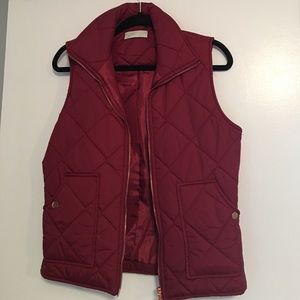 Hardly worn red/maroon puff vest